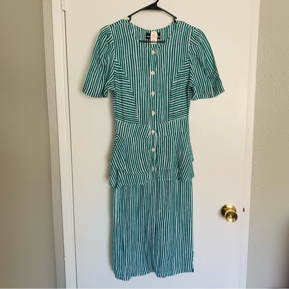 Striped Green Dress